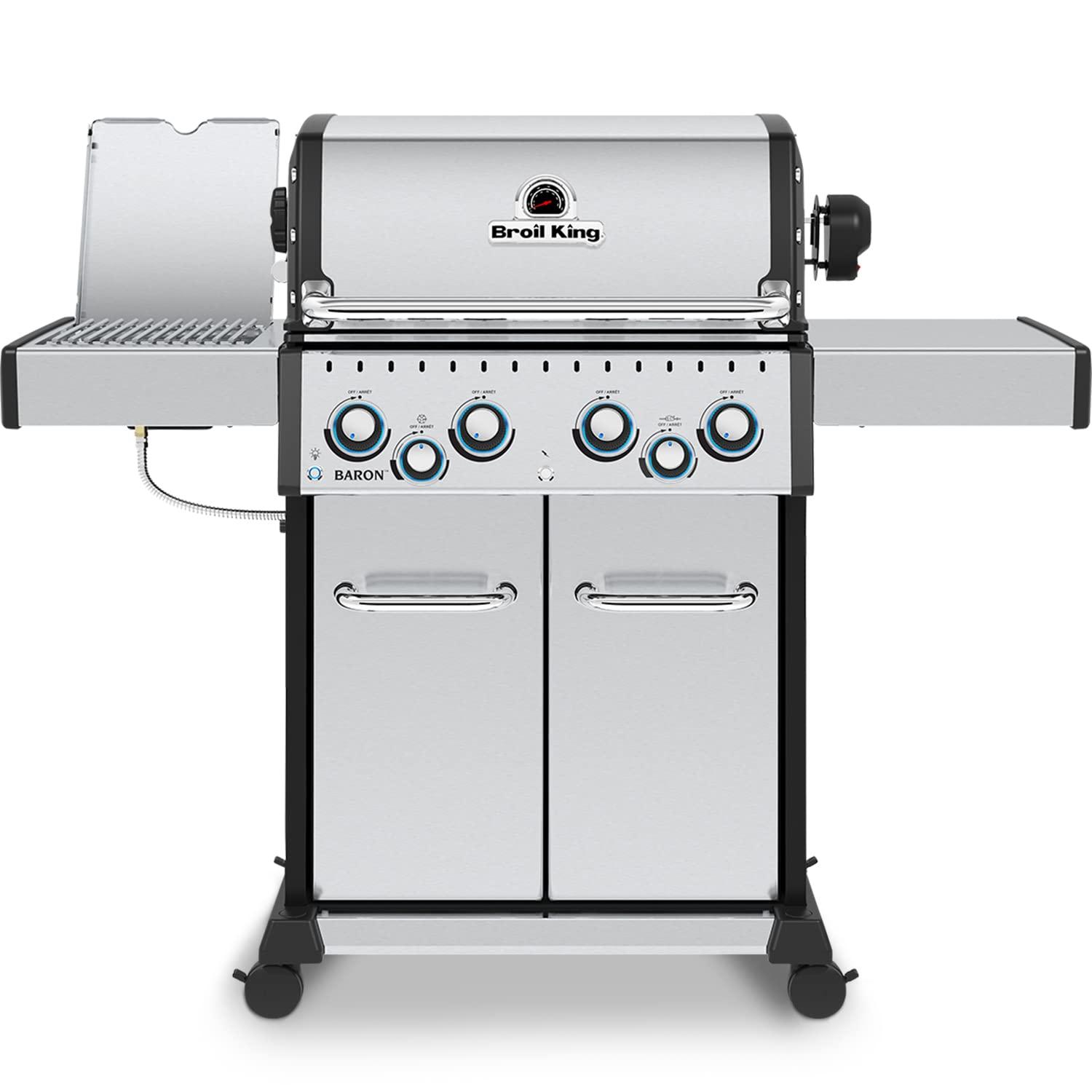 Broil King 875947 Baron S 490 Pro IR, Natural Gas (NG), Stainless Steel, Black