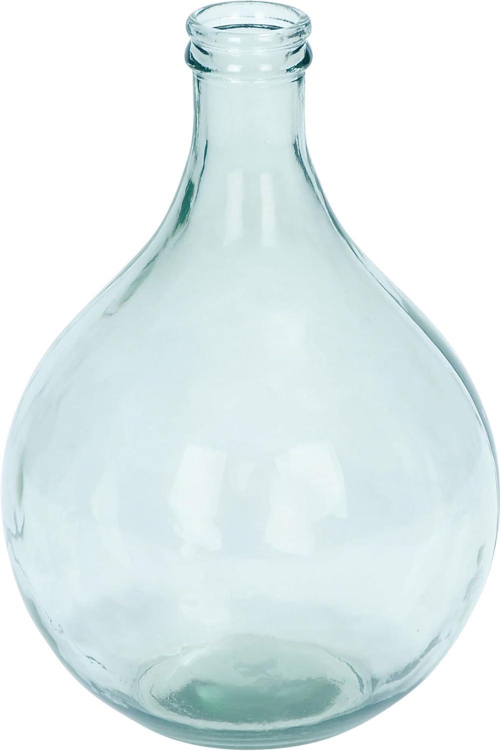 Spanish Blue 17'' Recycled Glass Coastal Floor Vase