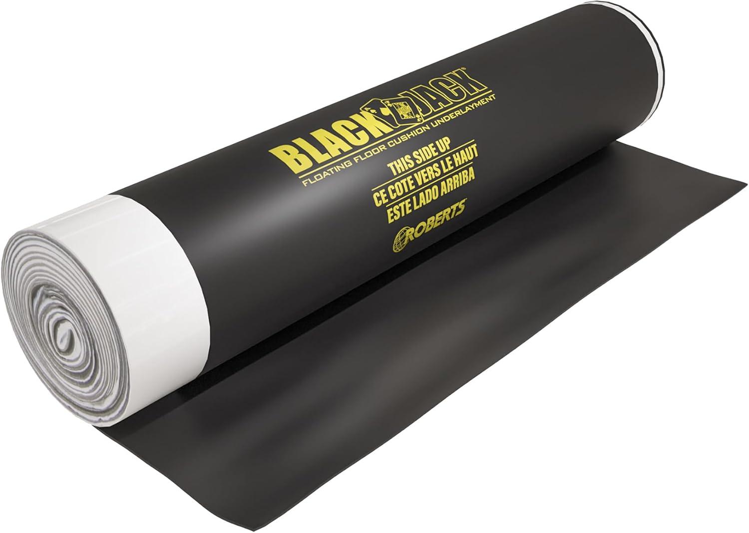 Roberts Black 100 sq. ft. Foam Flooring Underlayment Roll