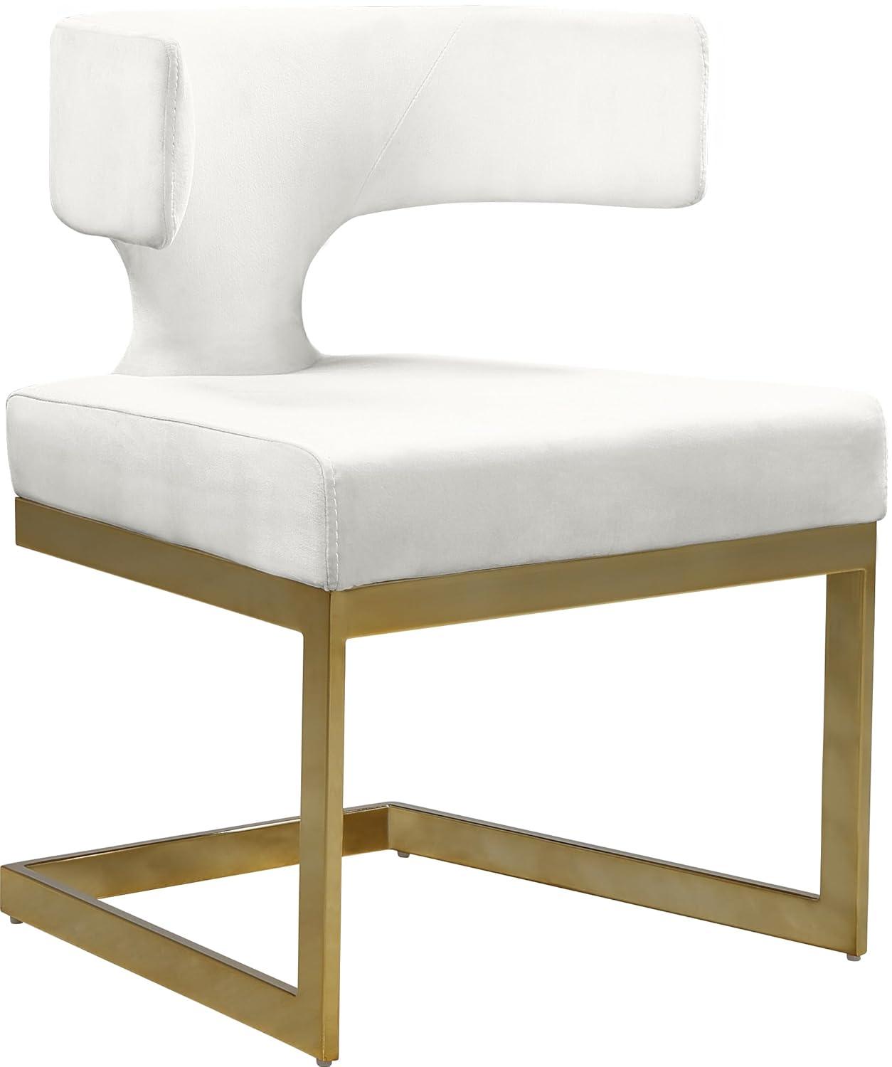Meridian Furniture Alexandra Cream Velvet Dining Chair