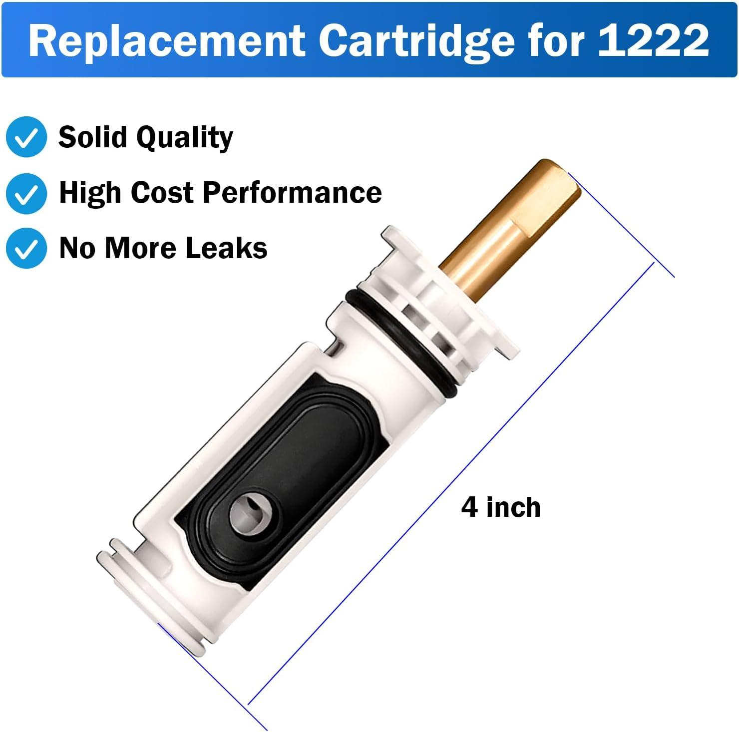 1222 Replacement Cartridge with Moen 104421 Cartridge Puller Removal Tool Retainer Clip Compatible with Moen One-Hanlde Posi Temp 1222B Shower Bathtub Faucet (1222 cartridge +104421 cartridge puller)