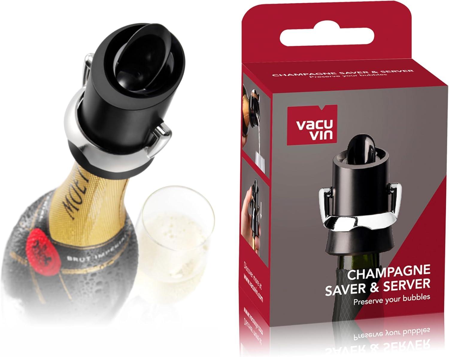 Black and Silver Champagne Stopper and Pourer