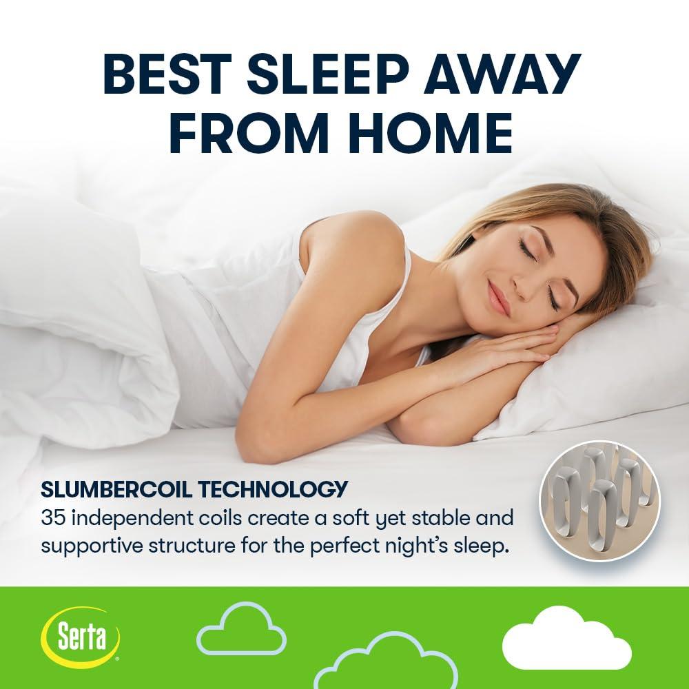 Queen Blue and Gray Raised Air Mattress with Built-in Pump