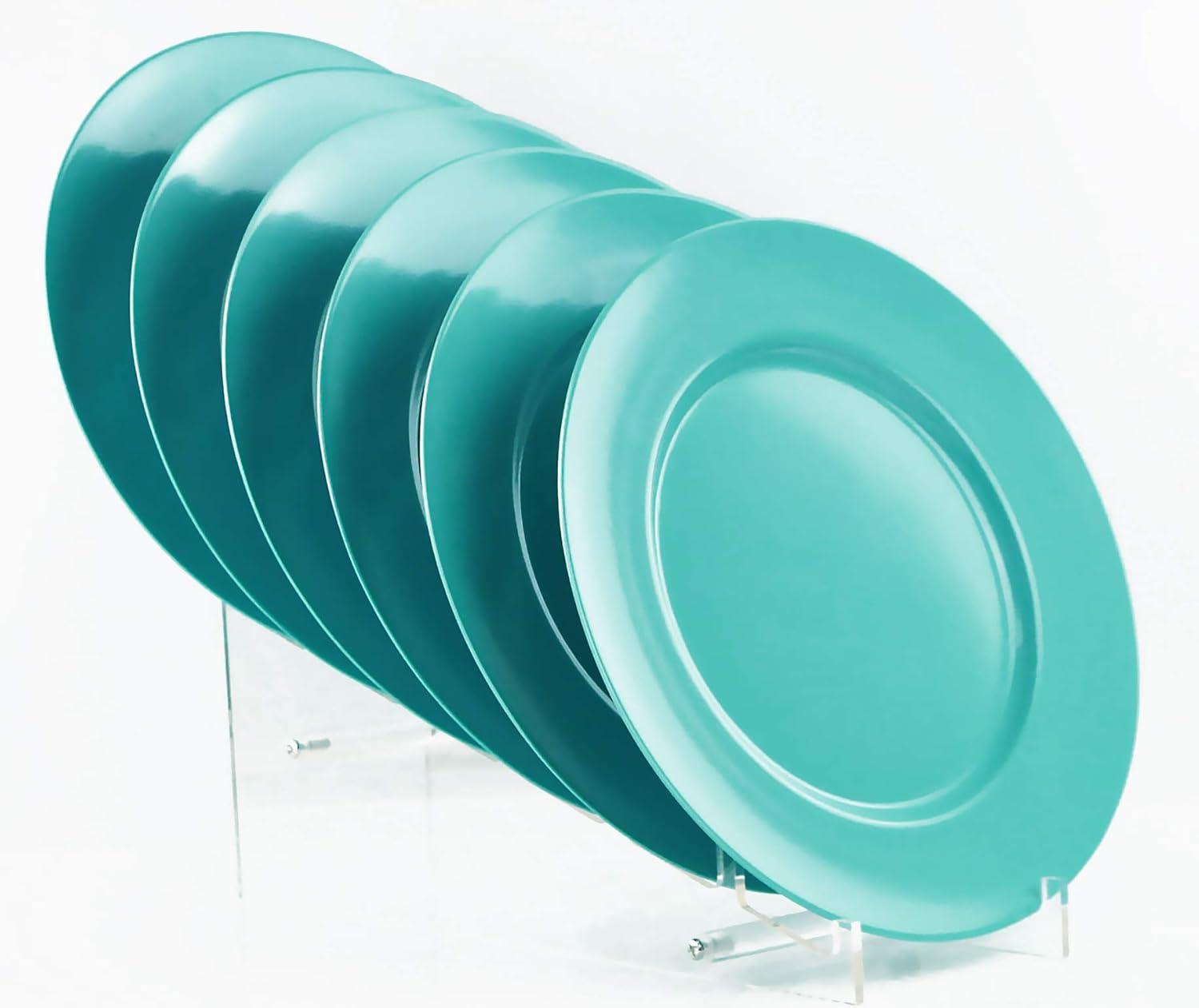 Calypso Basics, 6pc Melamine Salad Plate Set, Turquoise