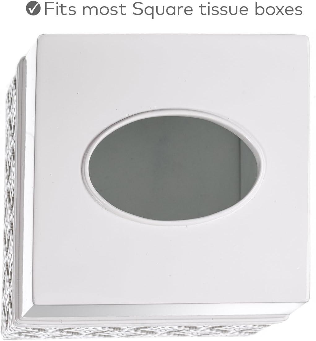 Creative Scents Mirror Damask Tissue Box Cover