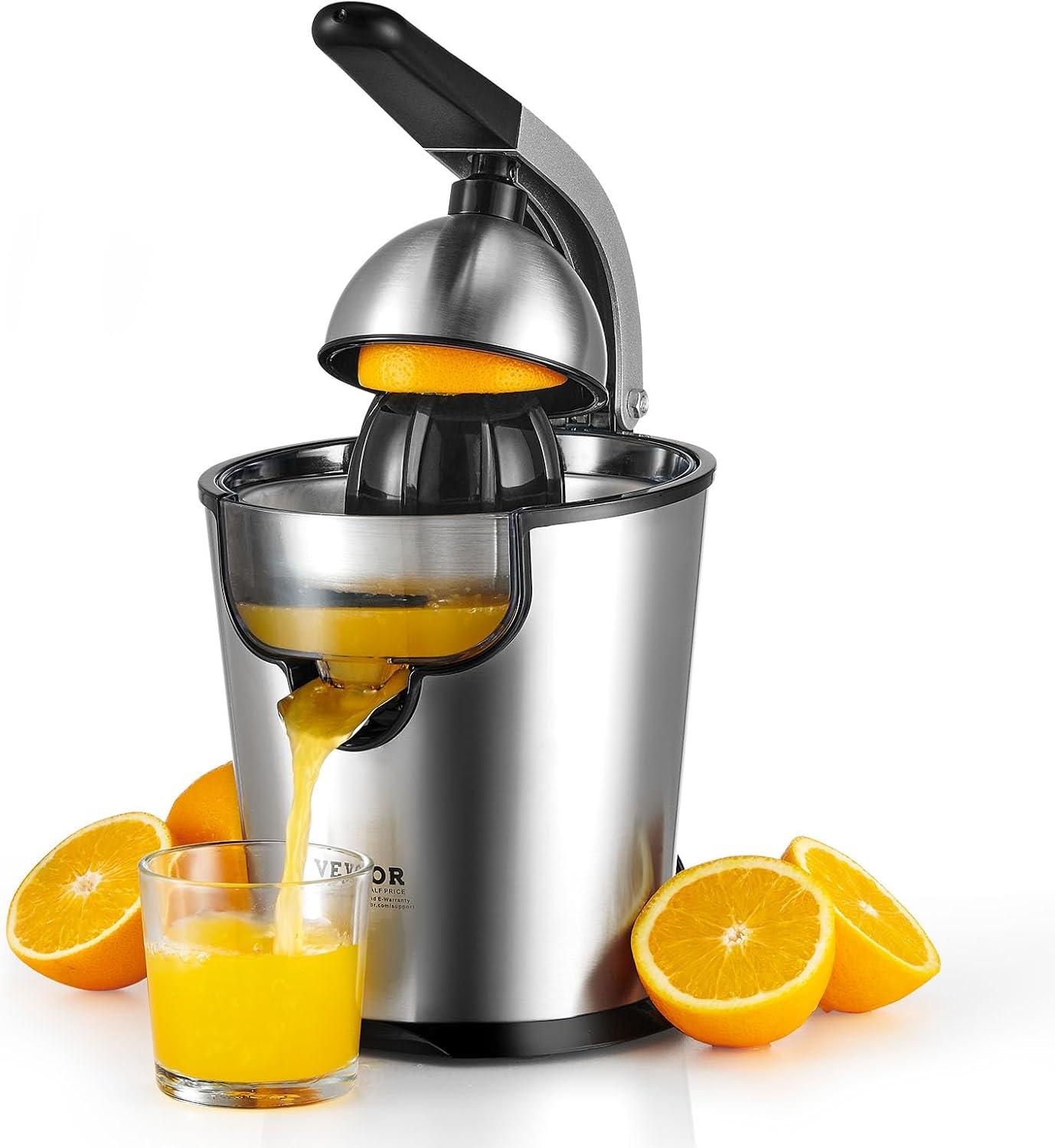 Stainless Steel Electric Citrus Juicer with Soft Grip Handle