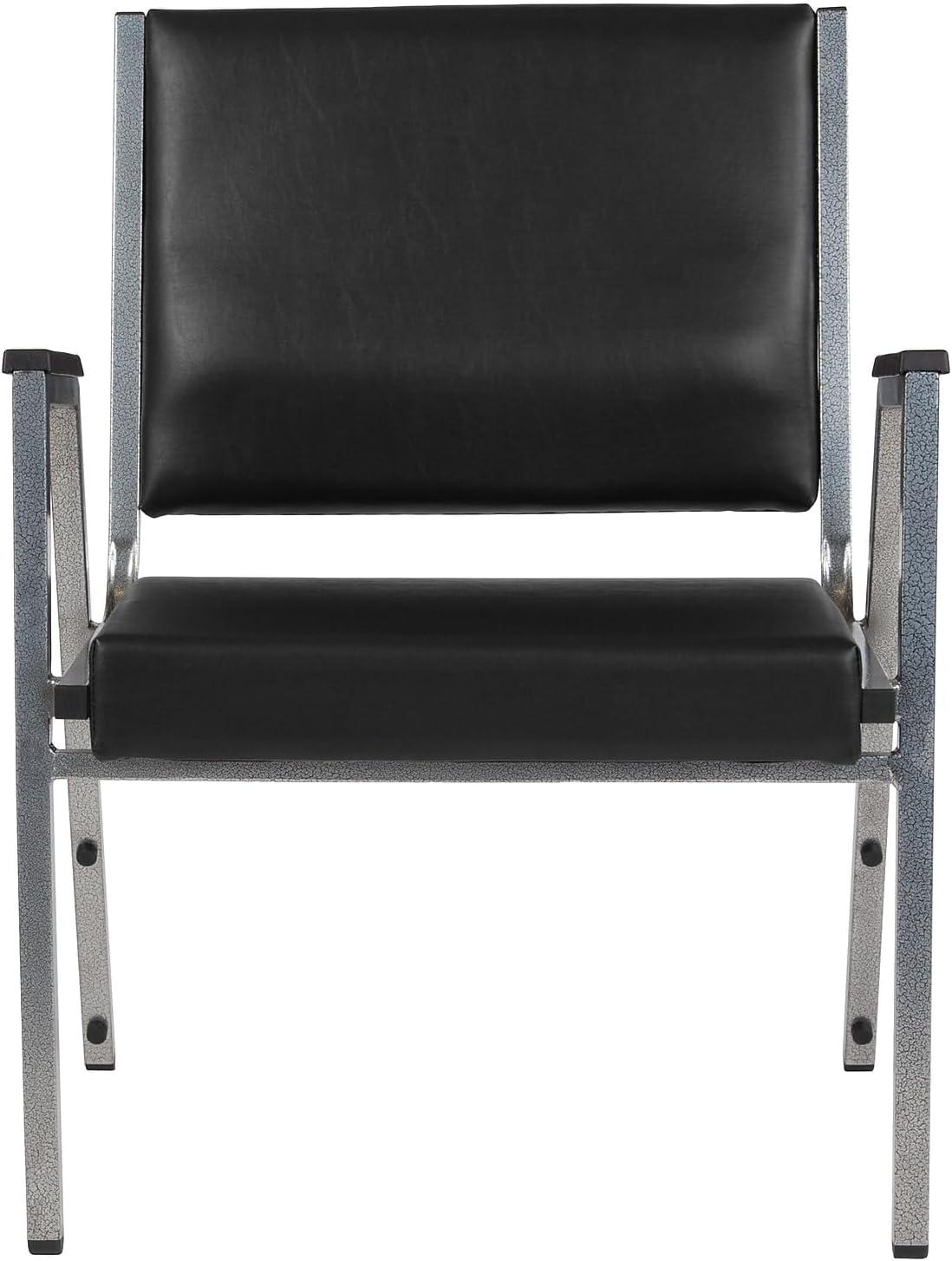 Flash Furniture HERCULES Series 1000 lb. Rated Black Antimicrobial Vinyl Bariatric Medical Reception Arm Chair
