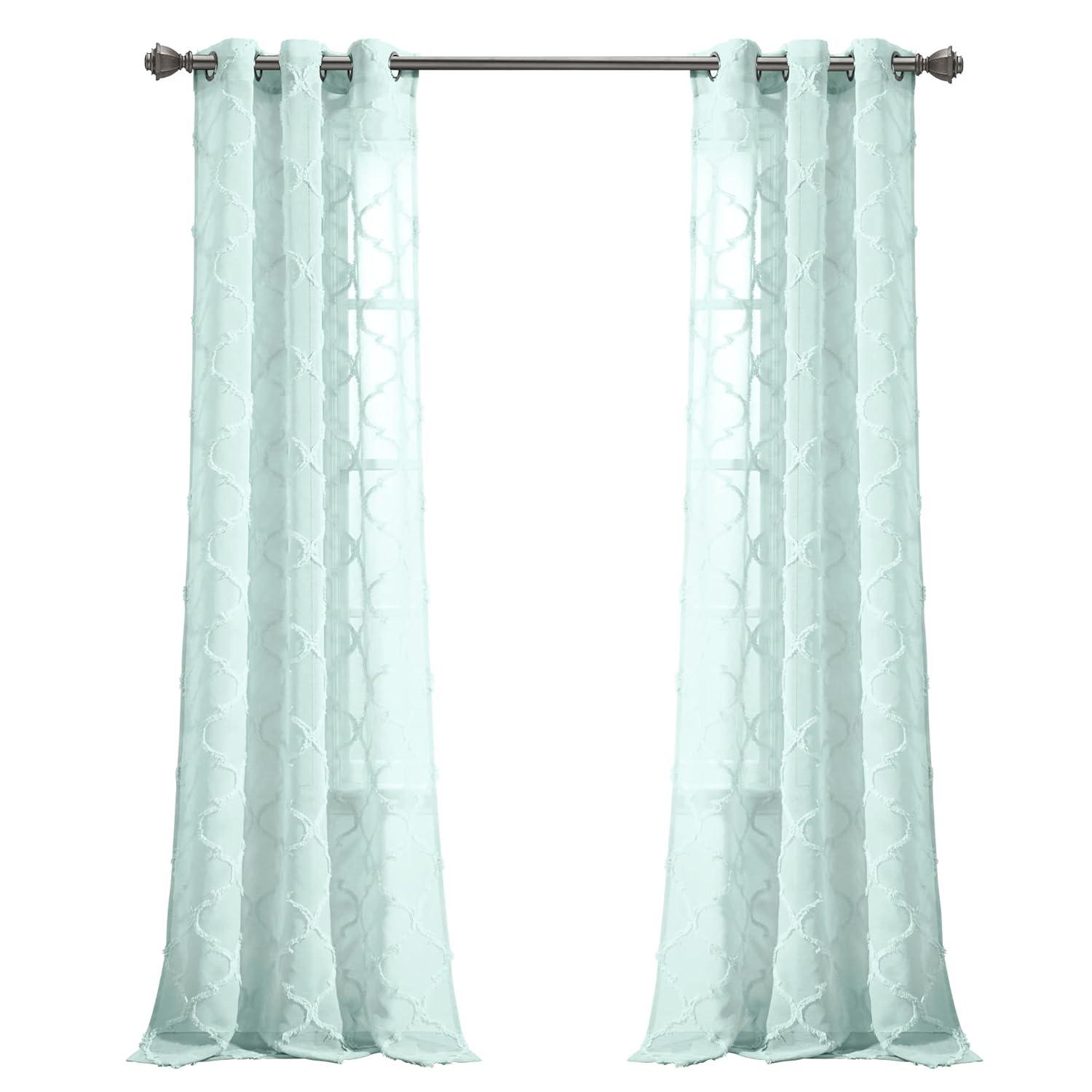 Lush Decor Avon Trellis Sheer Polyester Sheer Curtain Pair (Set of 2)