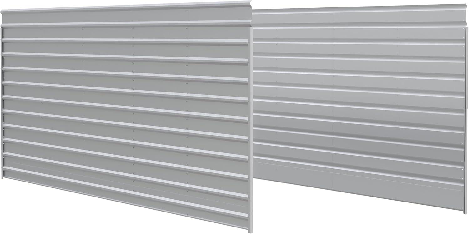 Arrow 9 x 24 ft Charcoal Two Sided Steel Carport Enclosure