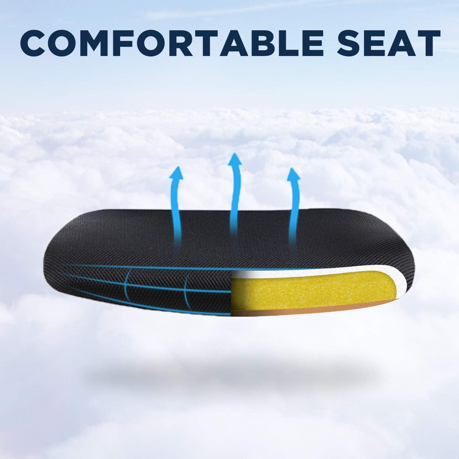 FDW Home Office Chair Mid Back Mesh Desk Chair Armless Computer Chair Rolling Swivel Chair with Lumbar Support,Black