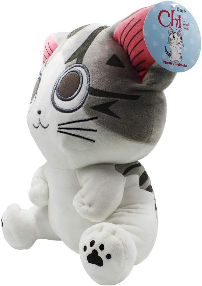 Chi's Sweet Home 13" Gray and White Plush Cat