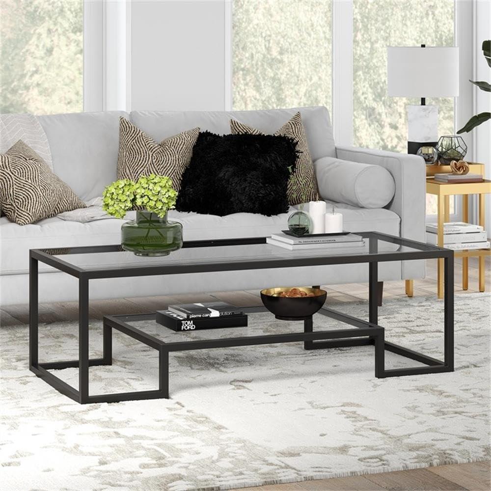 Henn&Hart 54" Black Bronze Coffee Table