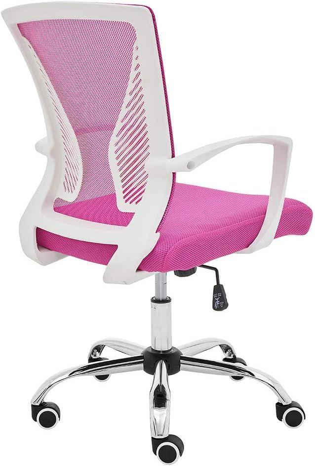 Modern Home Zuna Mid-Back Office Chair - White/Pink