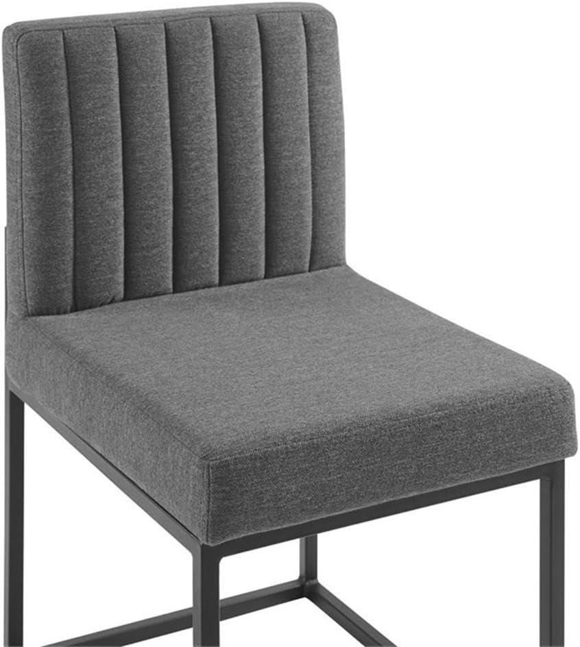 Modway Carriage Channel Tufted Sled Base Upholstered Fabric Dining Chair