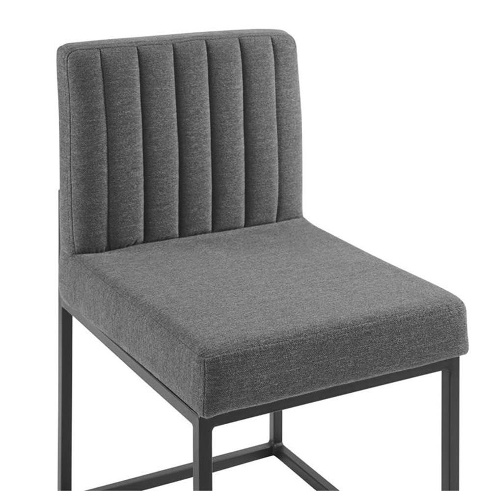 Modway Carriage Channel Tufted Sled Base Upholstered Fabric Dining Chair