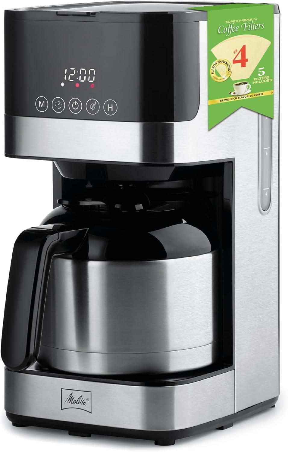 Melitta Aroma Tocco 10-cup Drip Coffee Maker With Glass Carafe And Touch Control Display