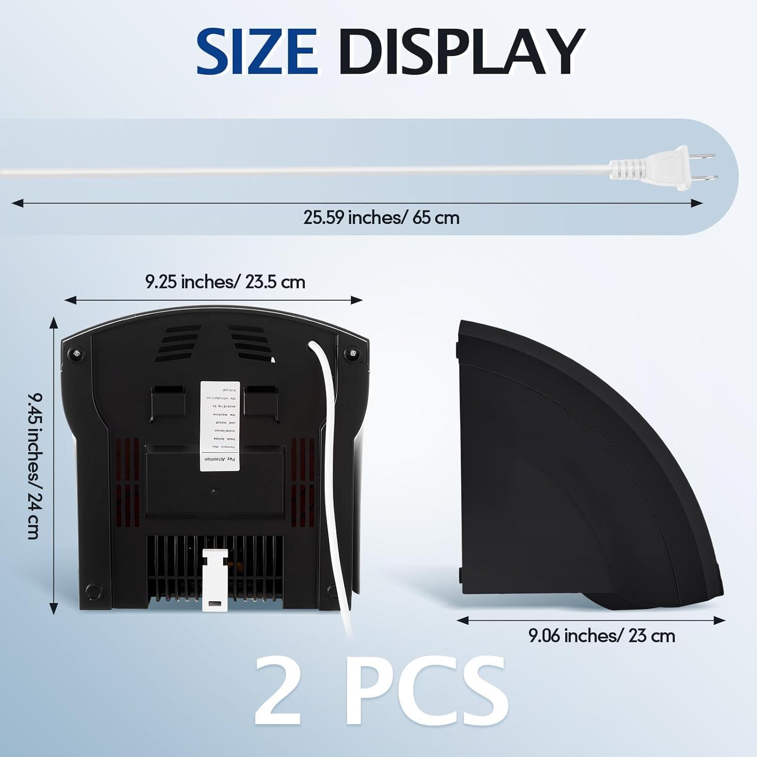 NATIONAL WINDOW 2 Pcs Electric Hand Dryer Commercial Compact Air Wiper Automatic Hand Air Dryer For Dry Machine Wall Business Home Household Restroom Office Mall, 110V,1200W