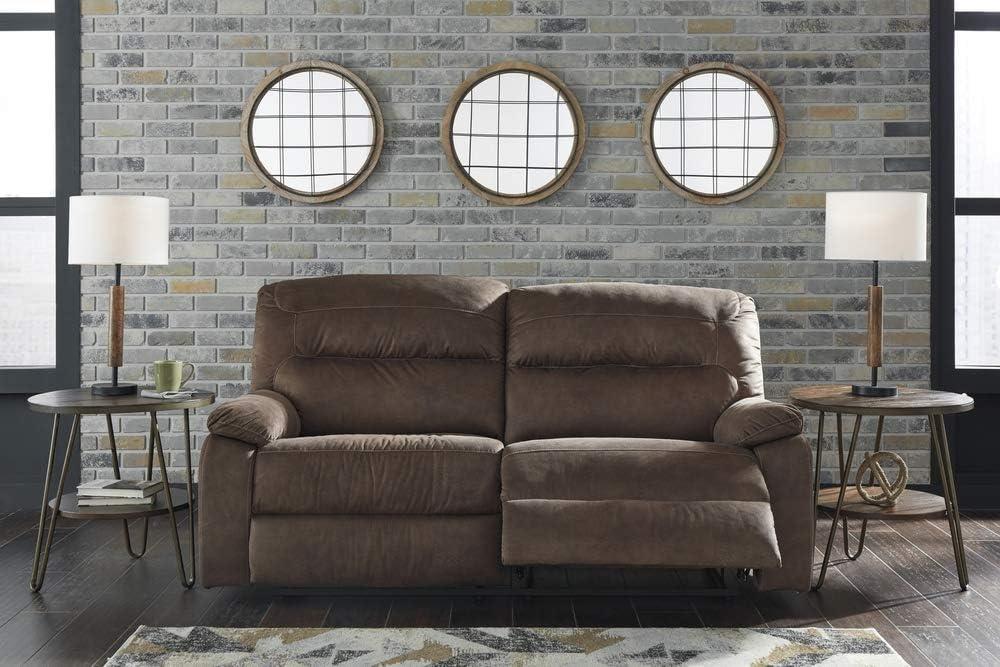 76" Coffee Brown Microfiber Reclining Loveseat