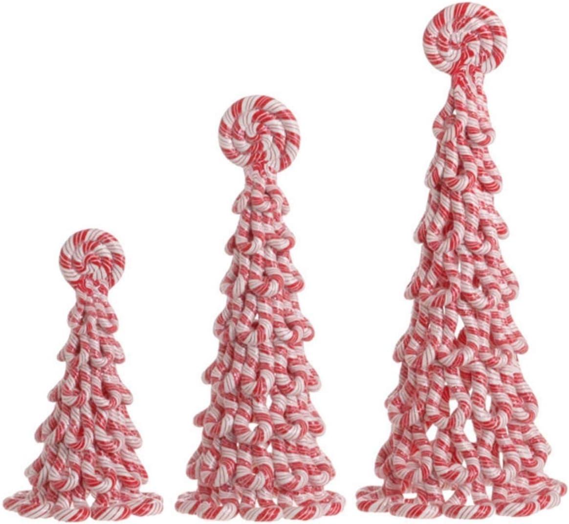 Raz Imports Kringle Candy Co. 13" Peppermint Tree, Set of 3