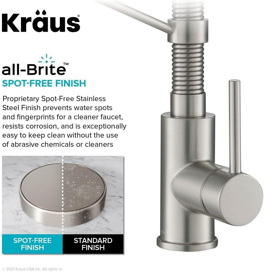 KRAUS Bolden 2-in-1 Commercial Style Pull-Down Single Handle Water Filter Kitchen Faucet for Reverse Osmosis or Water Filtration System in Spot Free Stainless Steel