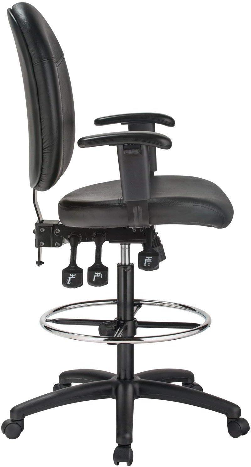 Genuine Leather Drafting Chair