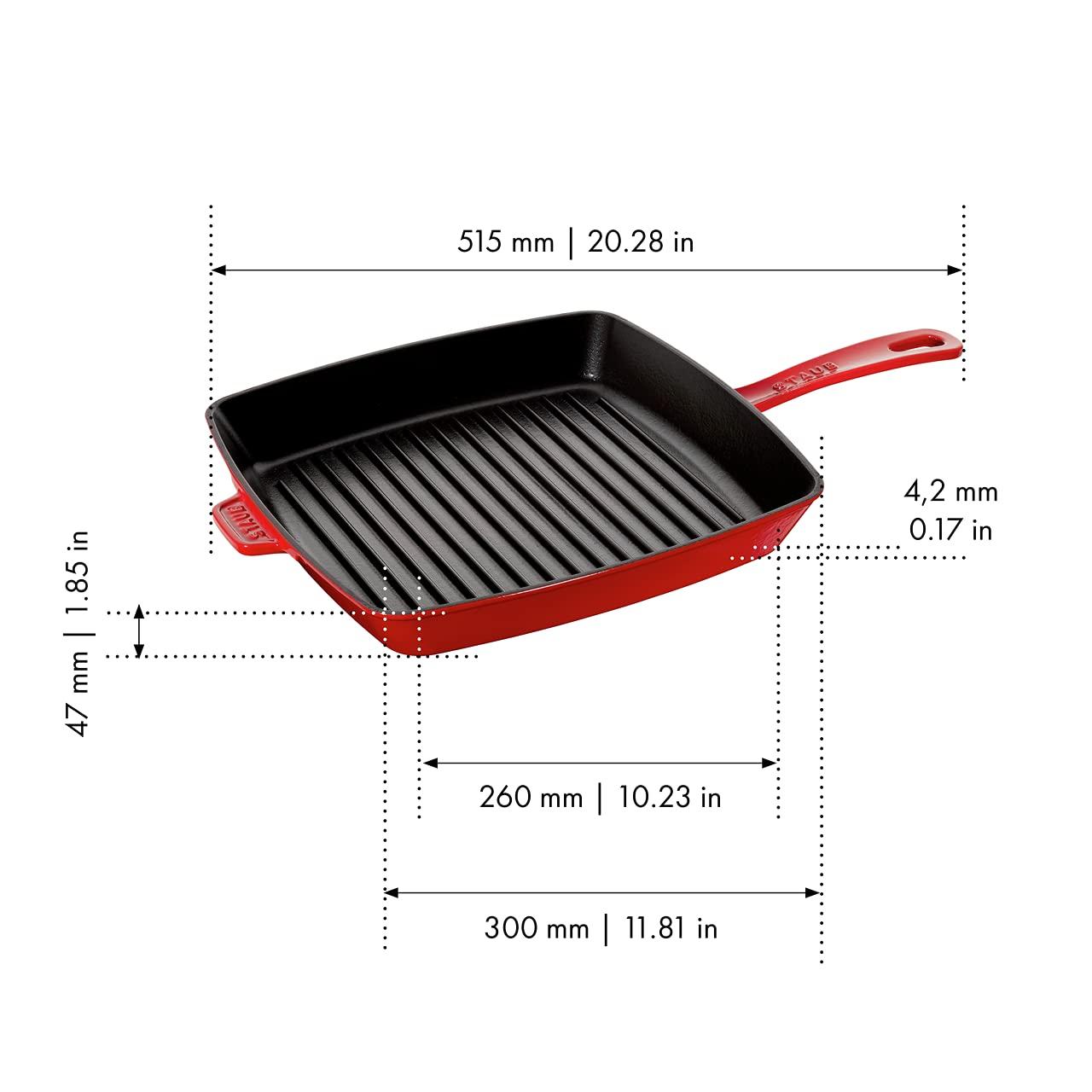 Staub 12" Lilac Enameled Cast Iron Square Grill Pan