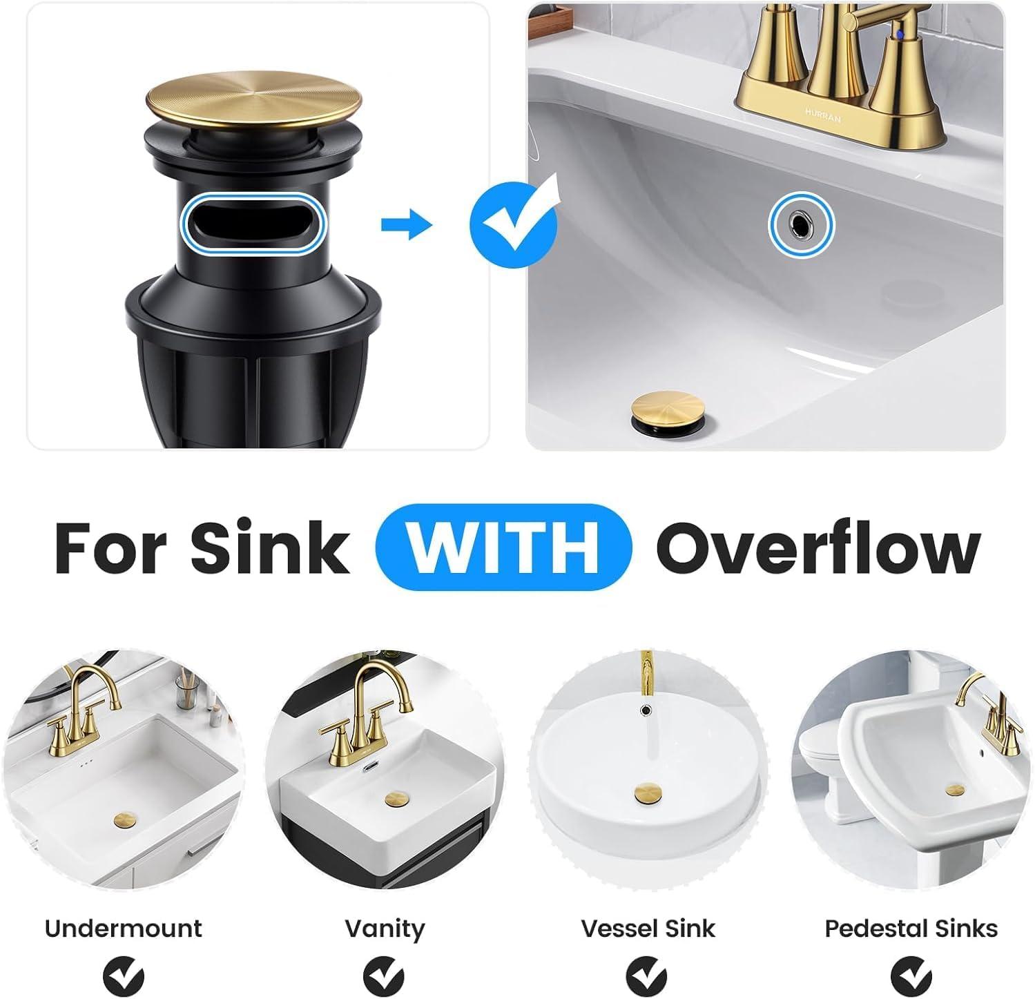 Single-Hole Single-handle Bathroom Faucet with Drain Assembly