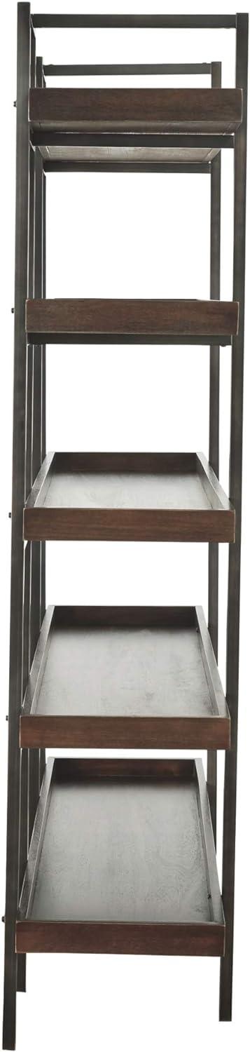 Starmore Industrial Brown Acacia and Steel Bookcase