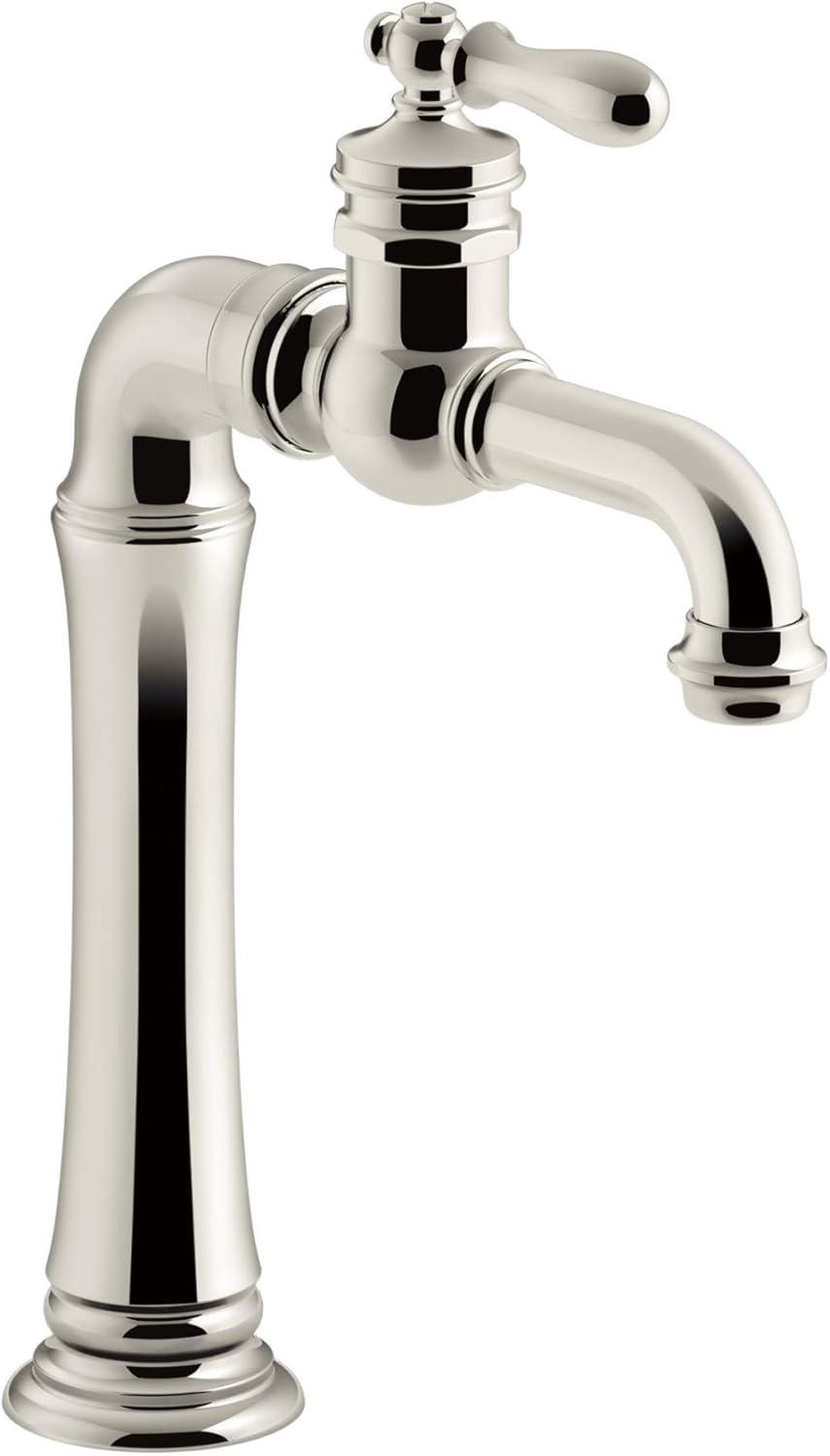 Vibrant Polished Nickel Gentleman's Bar Faucet with Accessories