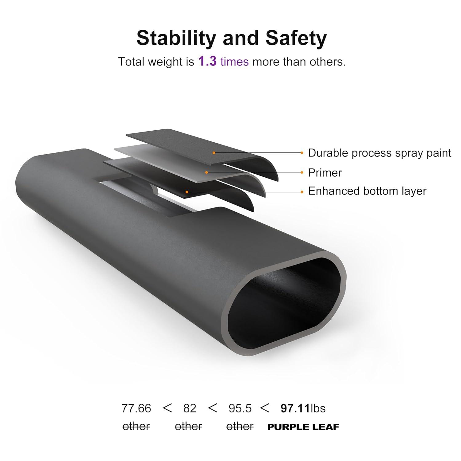 PURPLE LEAF 3 -person Gray Steel Outdoor Swing