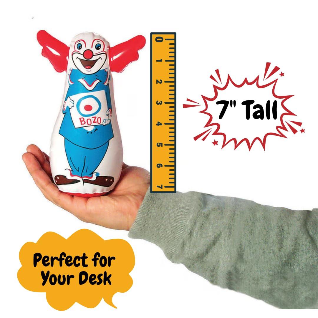 WARM FUZZY Toys - The Original Bozo The Clown Inflatable 3-D Bop Bag Works Great for Ages 3+ and at Home, in The Classroom or as an Energy/Stress Reliever