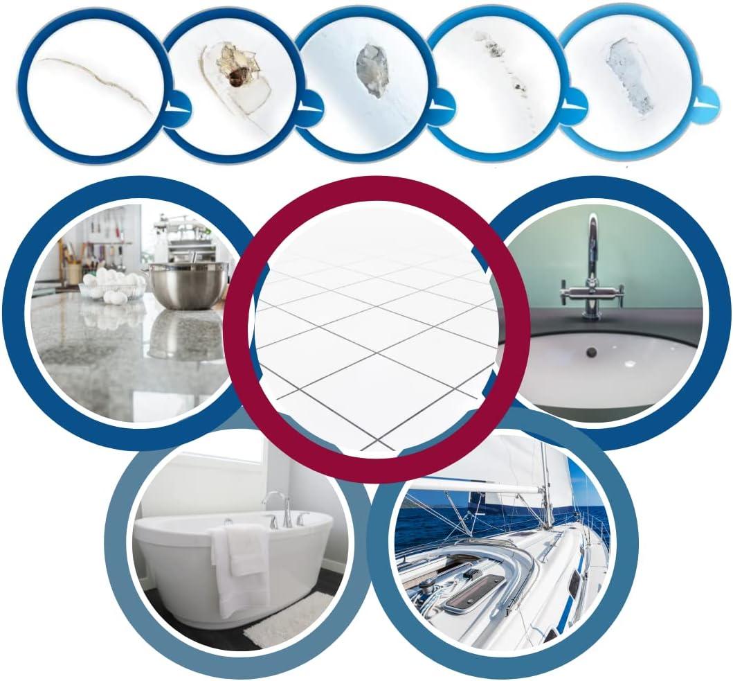 MagicEzy Tile Repair Kit: Porcelain Repair Kit - Ceramic Tile Repair Kit - Mix and Match Colors - Acrylic, Stone, Fiberglass - Wall Touch Up (Gold)