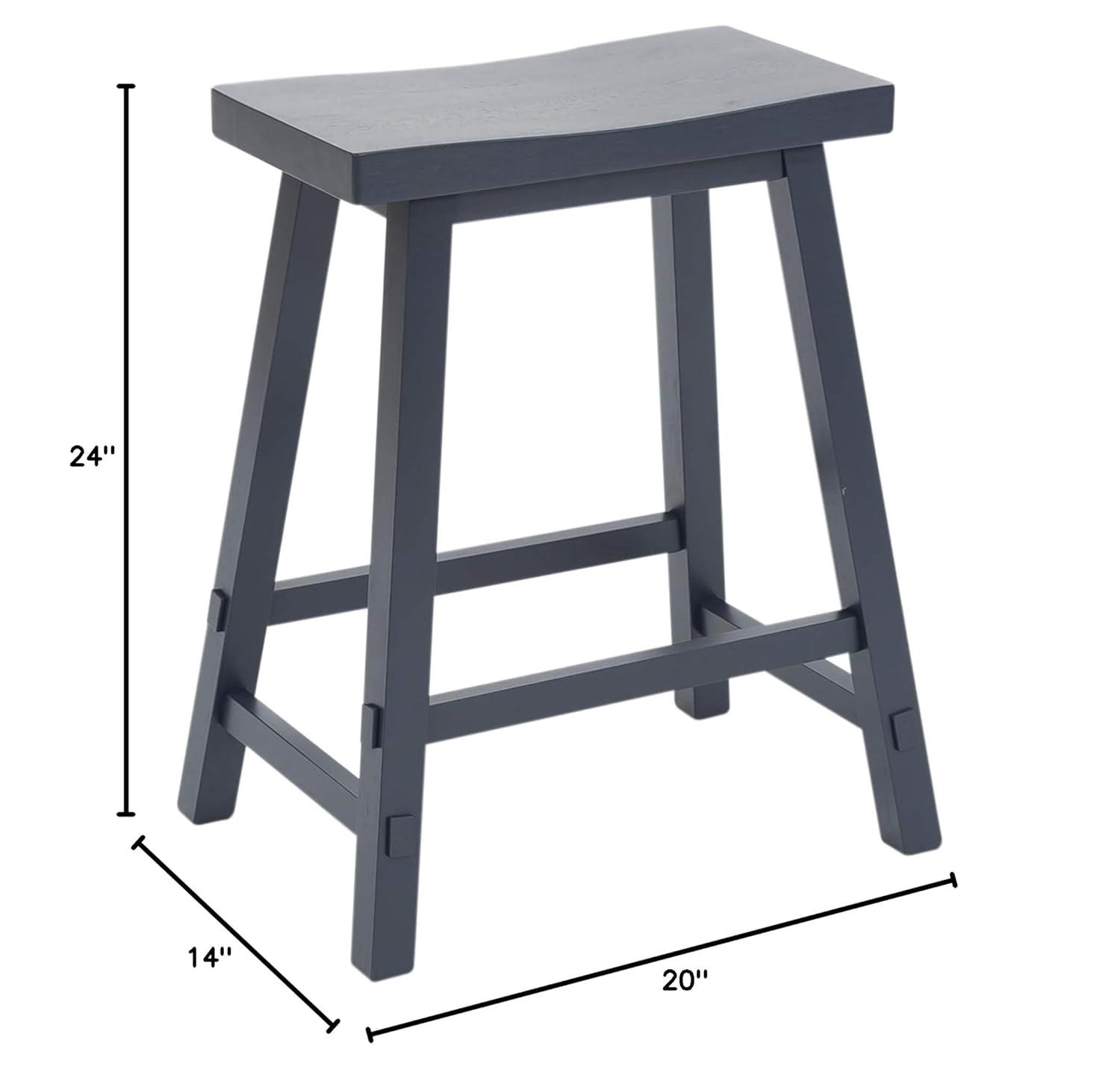 Creations II 24 Inch Sawhorse Counter Stool- Navy