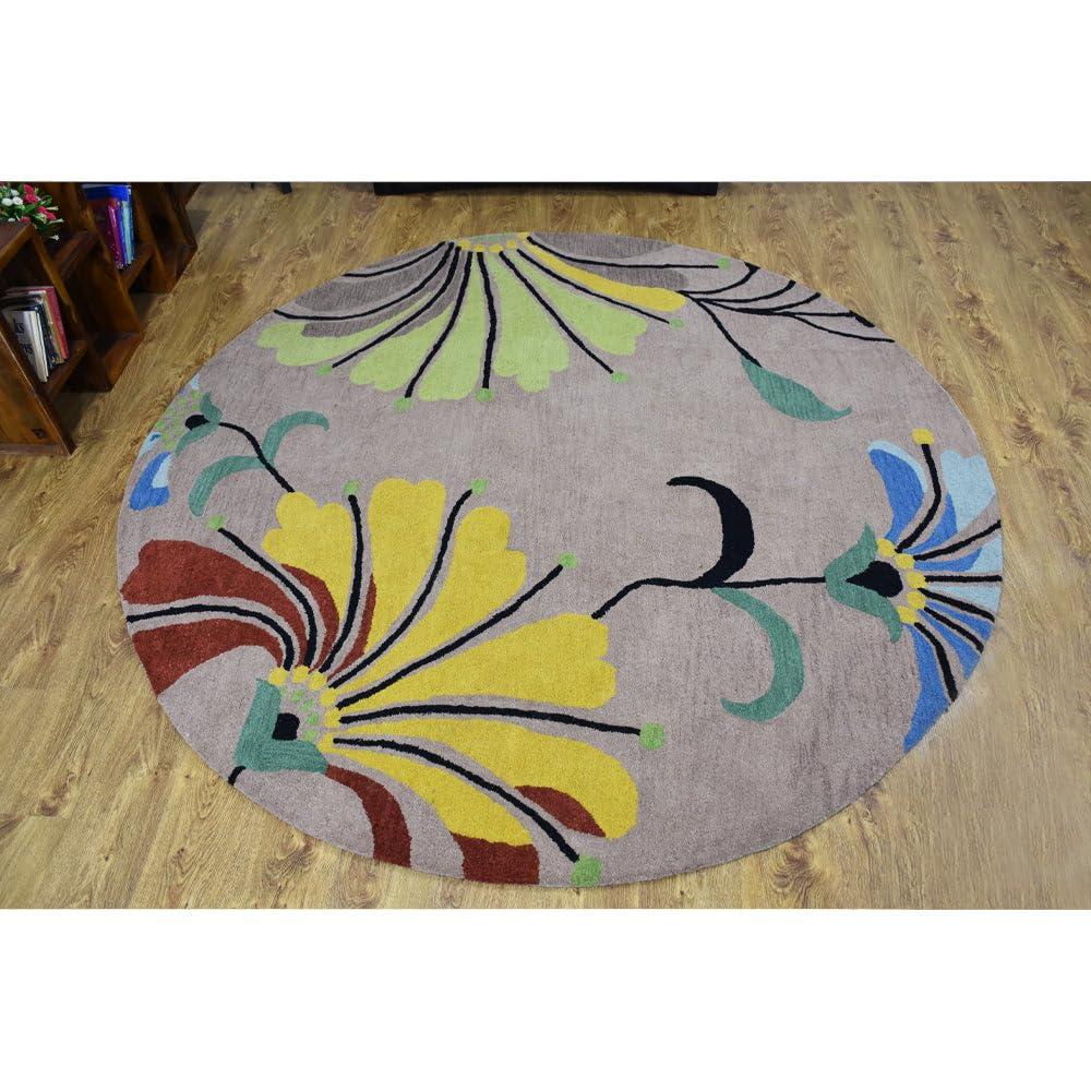 Rugsotic Carpets Hand Tufted Wool Eco-Friendly Area Rugs - 5'x8', Rectangle, Camel, Modern Contemporary Design, High Pile Handmade Anti Skid Rugs for Living Room, Bed Room (K00219)