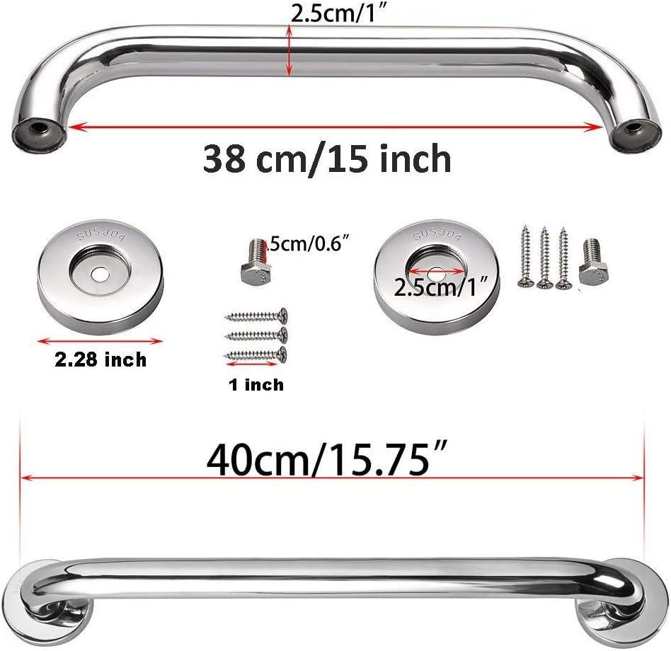 MoveCatcher 16 inch Grab Bars for Bathroom Handicap Shower Safety Handle, Shower Handles for Elderly,2 Pack