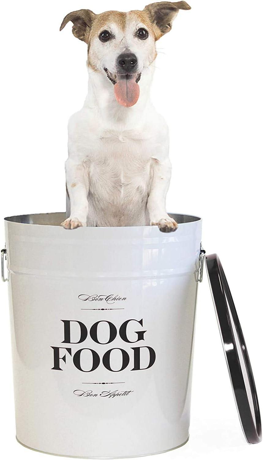 Large Airtight Metal Dog Food Storage Canister