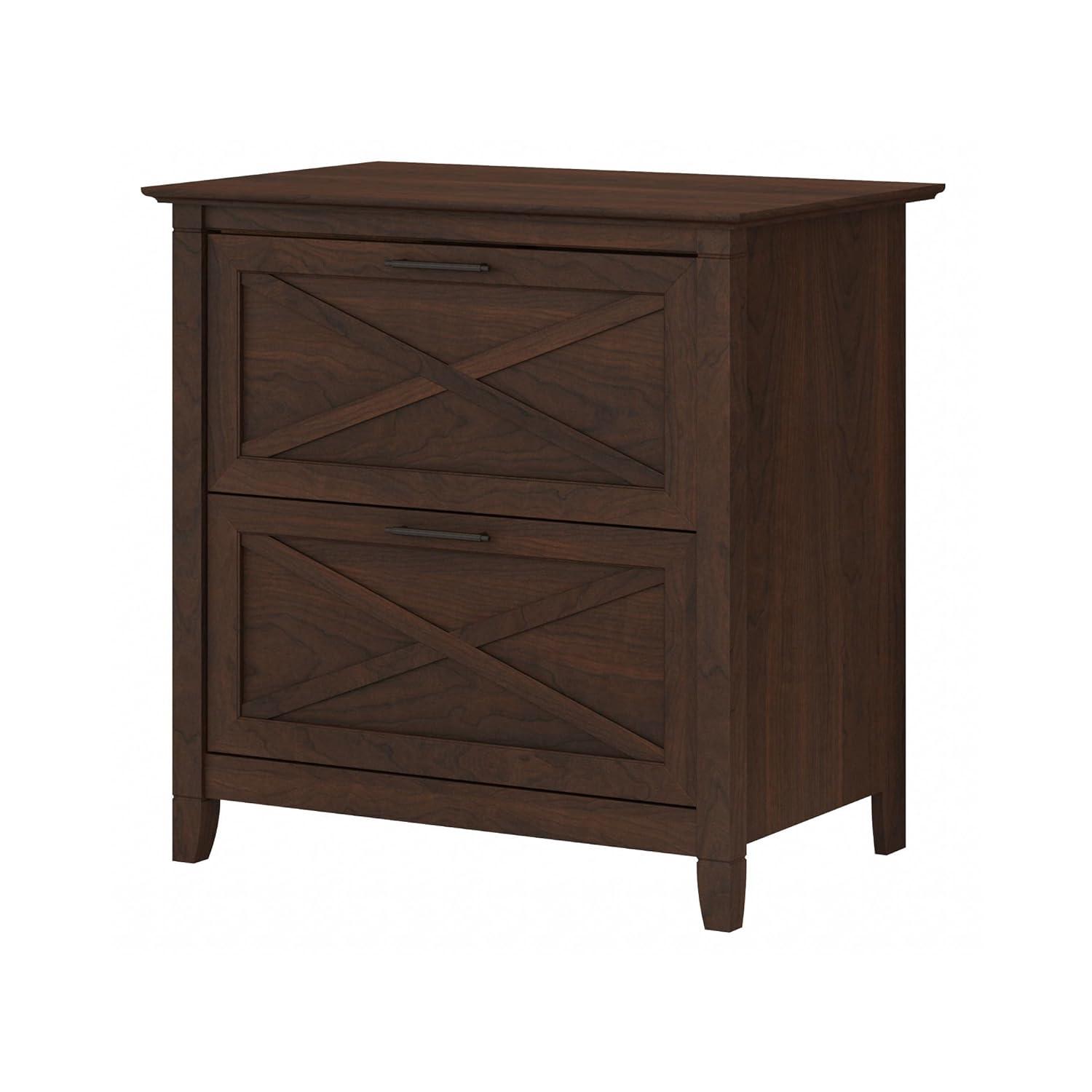 2 Drawer Key West File Cabinet Bing Cherry - Bush Furniture: Wood Composite, MDF Frame, 30"H x 30"W