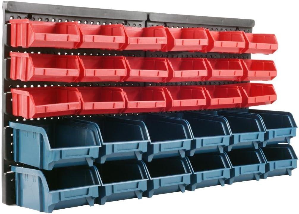 Stalwart Wall-Mounted Garage Storage Bins for Garage Organization, Craft Supply Storage, Tool Box Organizer