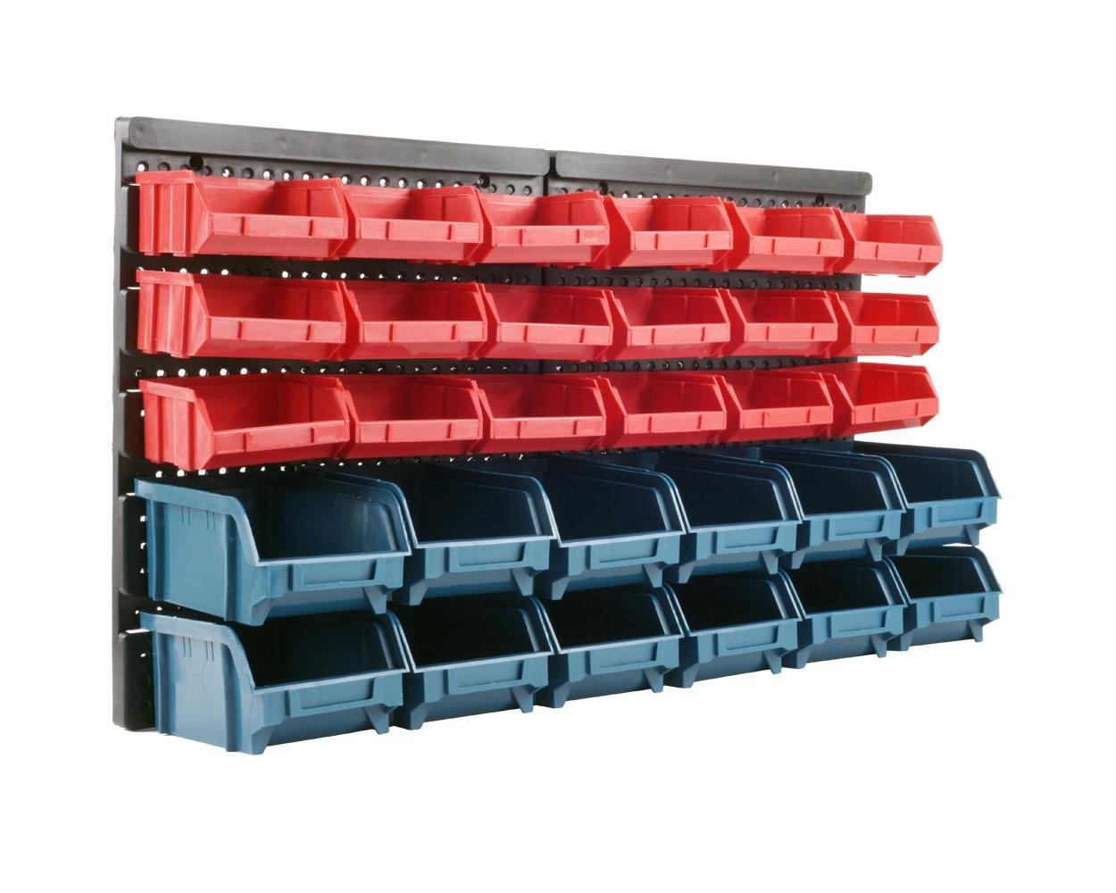 Stalwart Wall-Mounted Garage Storage Bins for Garage Organization, Craft Supply Storage, Tool Box Organizer