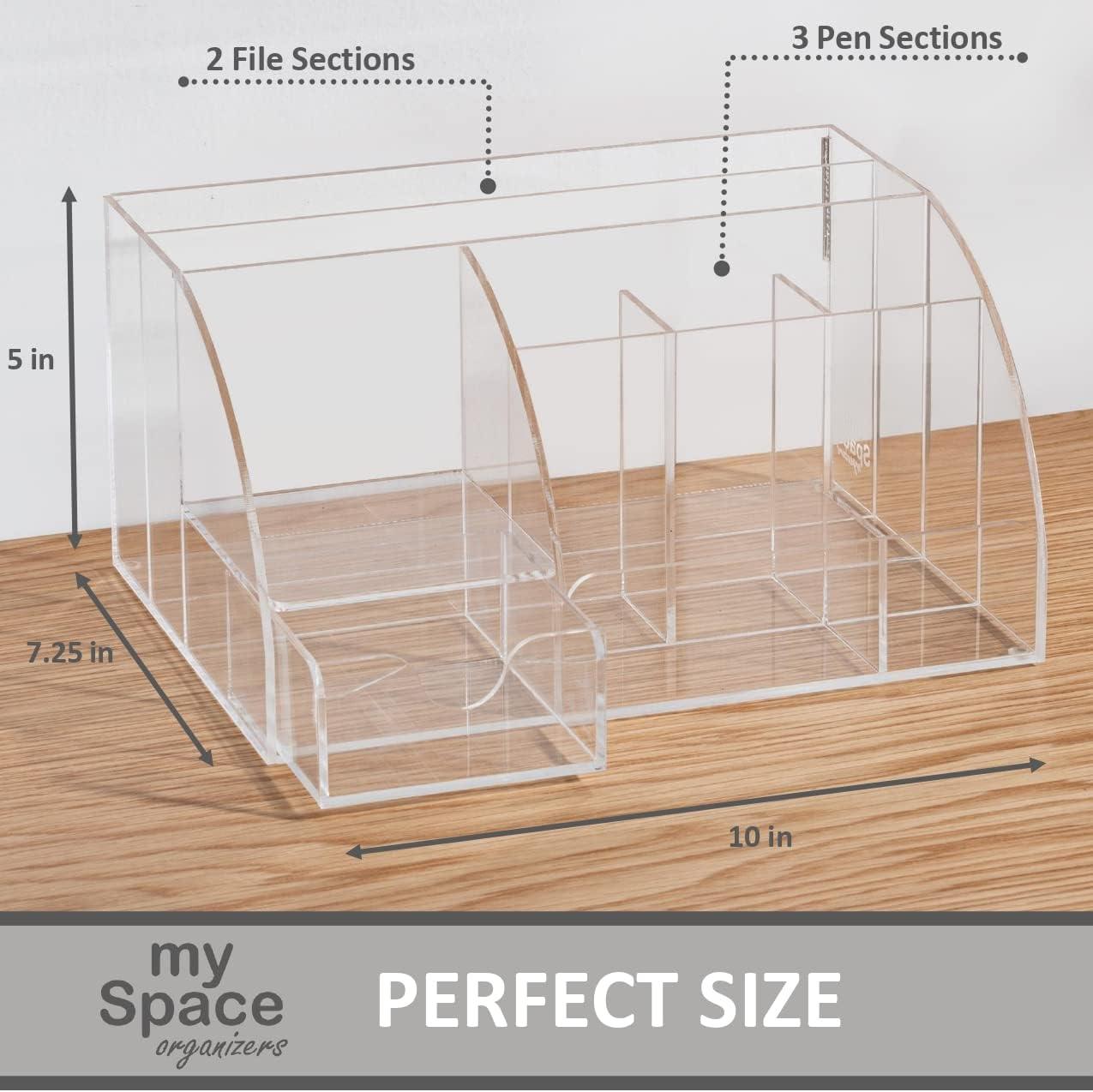 Clear Desk Organizer Acrylic For Home Office and School Supplies And Accessories