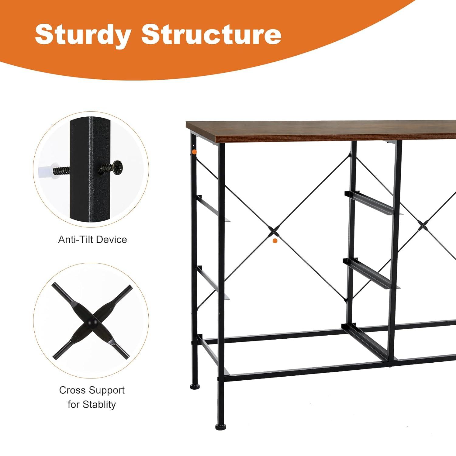 Sweetcrispy 6 Drawer Dresser for Bedroom, Fabric Chest of Drawers Dressers, Storage Tower Unit with Fabric Bins, Bedroom Dresser for Closet, Living Room, Hallway, Wood Top, Steel Frame, Brown