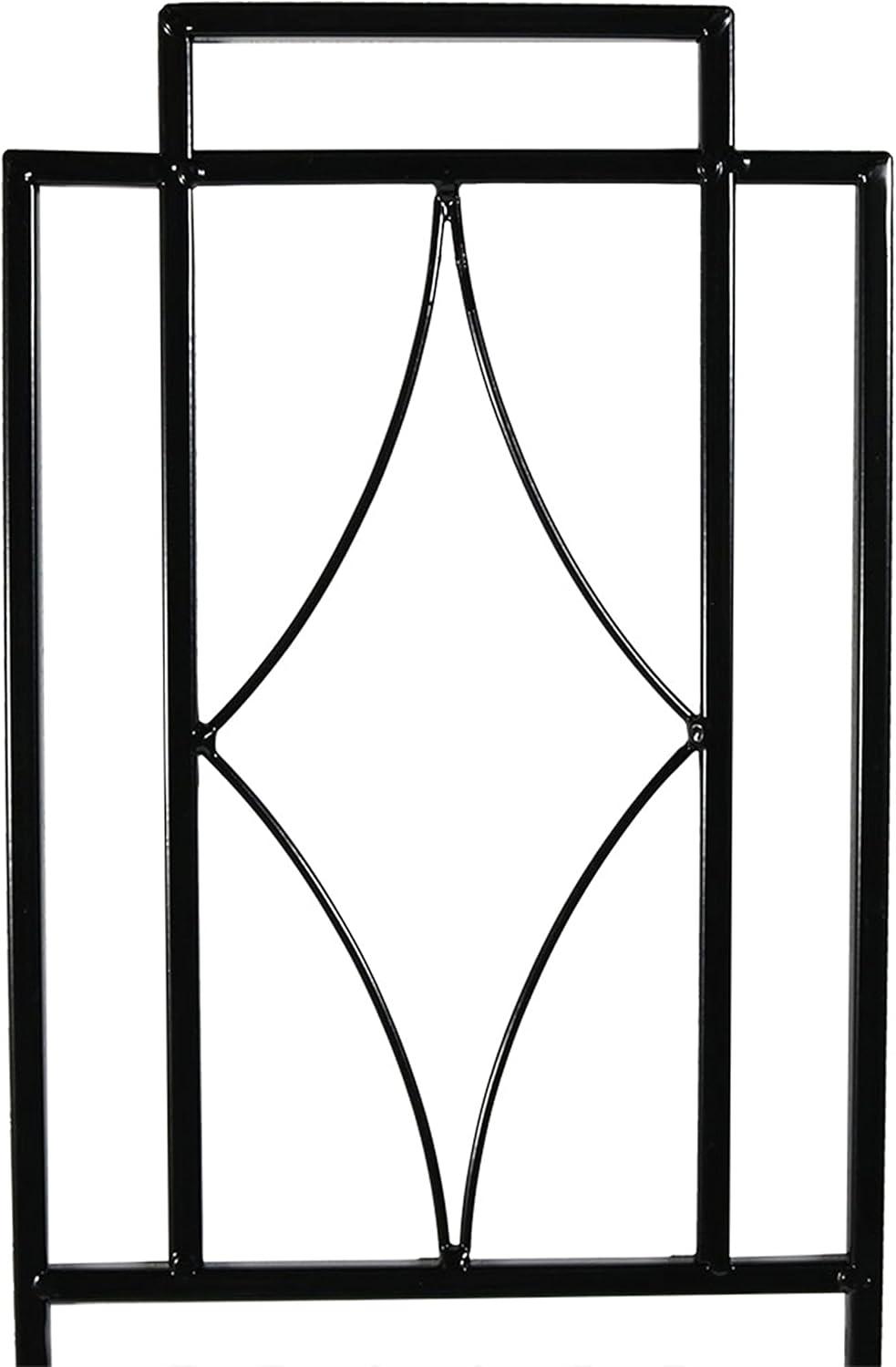 SunnyDaze Decor Contemporary 8" x 30" Black Steel Garden Trellis for Climbing Plants