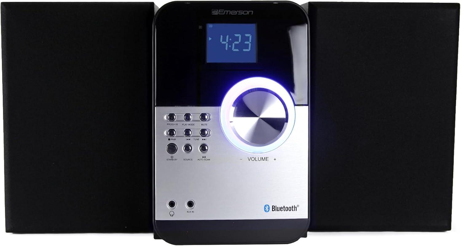 Emerson Emerson ES-4000 CD & MP3 Bluetooth FM Radio Microsystem, Black
