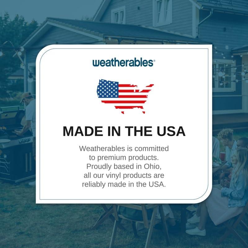 Weatherables 4x4 Vinyl Post Wrap – Weatherproof Premium Outdoor Vinyl Porch Post Wrap for Quickly Refreshing Existing Deck, Patio, and Porch Posts (4"x4"x96", Tan)