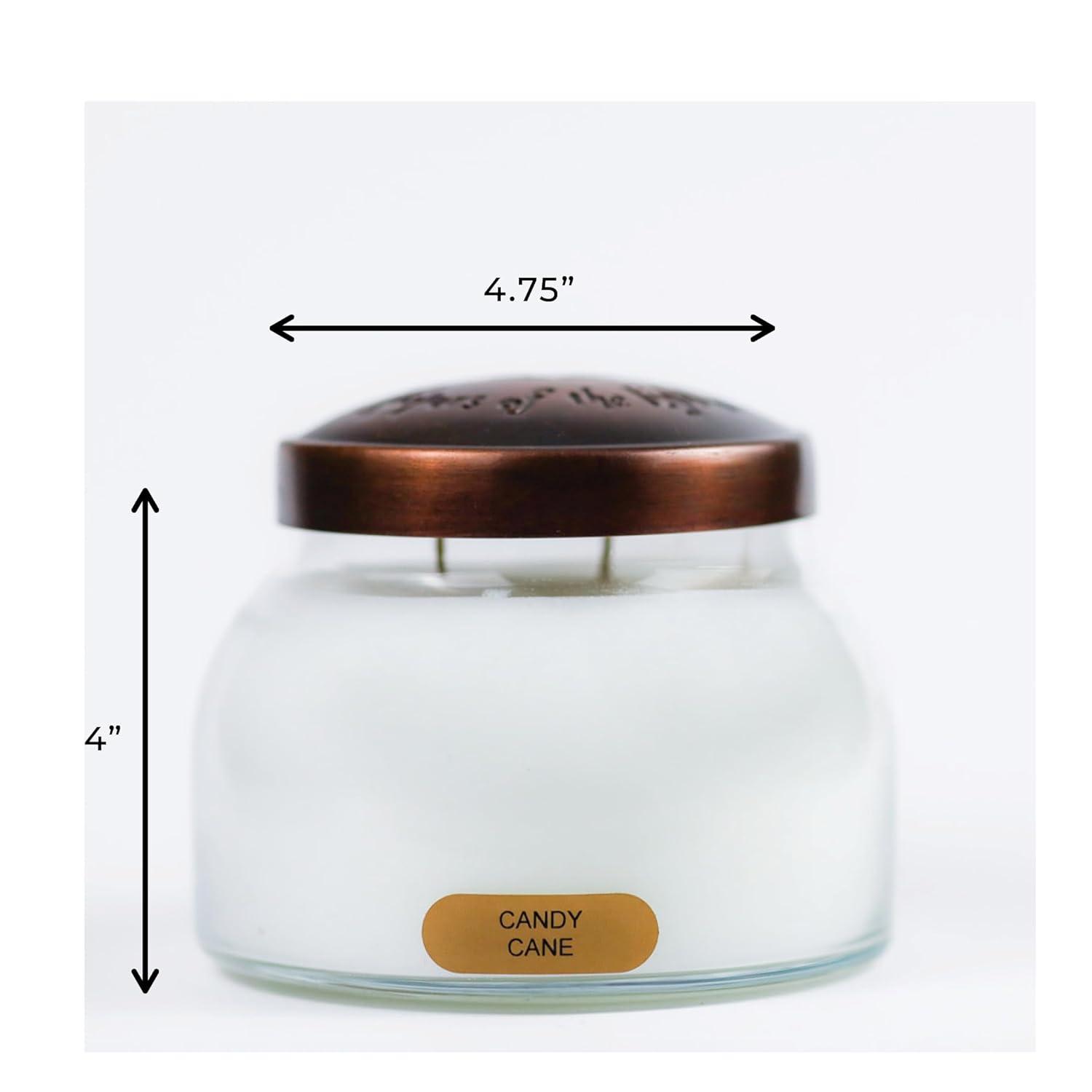 Candy Cane Scented Jar Candle with Black Lid