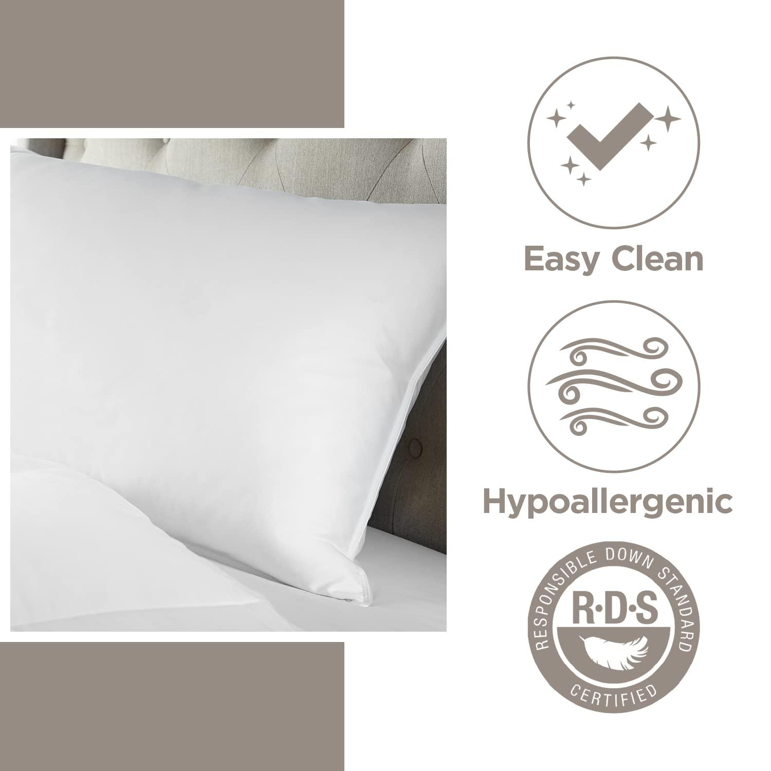 Downlite White Goose Chamber Hotel Pillow Queen