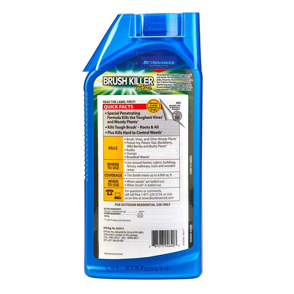 BioAdvanced Brush Killer Plus, Concentrate, 32 oz, 4,000 Sq Ft