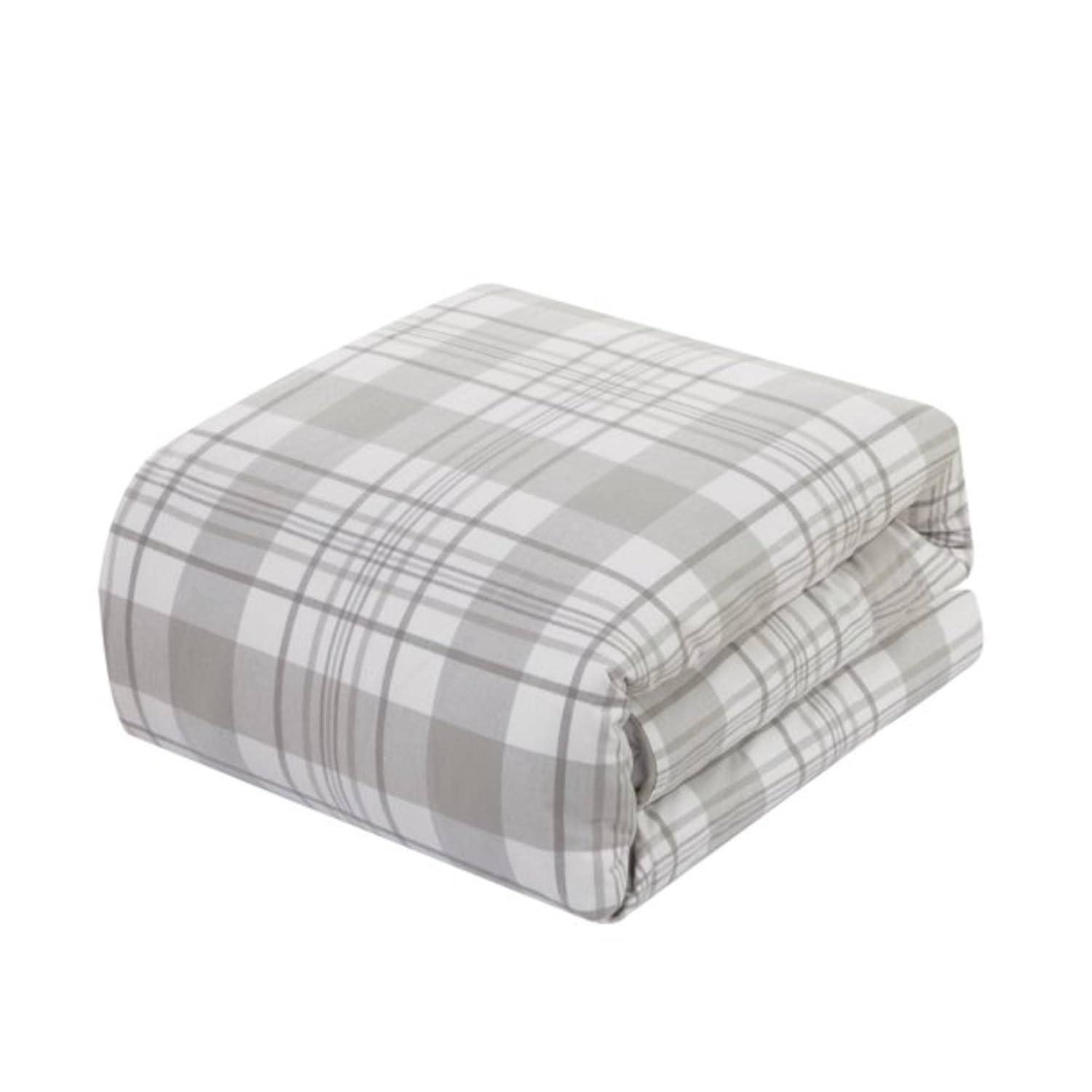 Dearfoams Modern & Contemporary Cotton Machine Woven Plaid Comforter Set