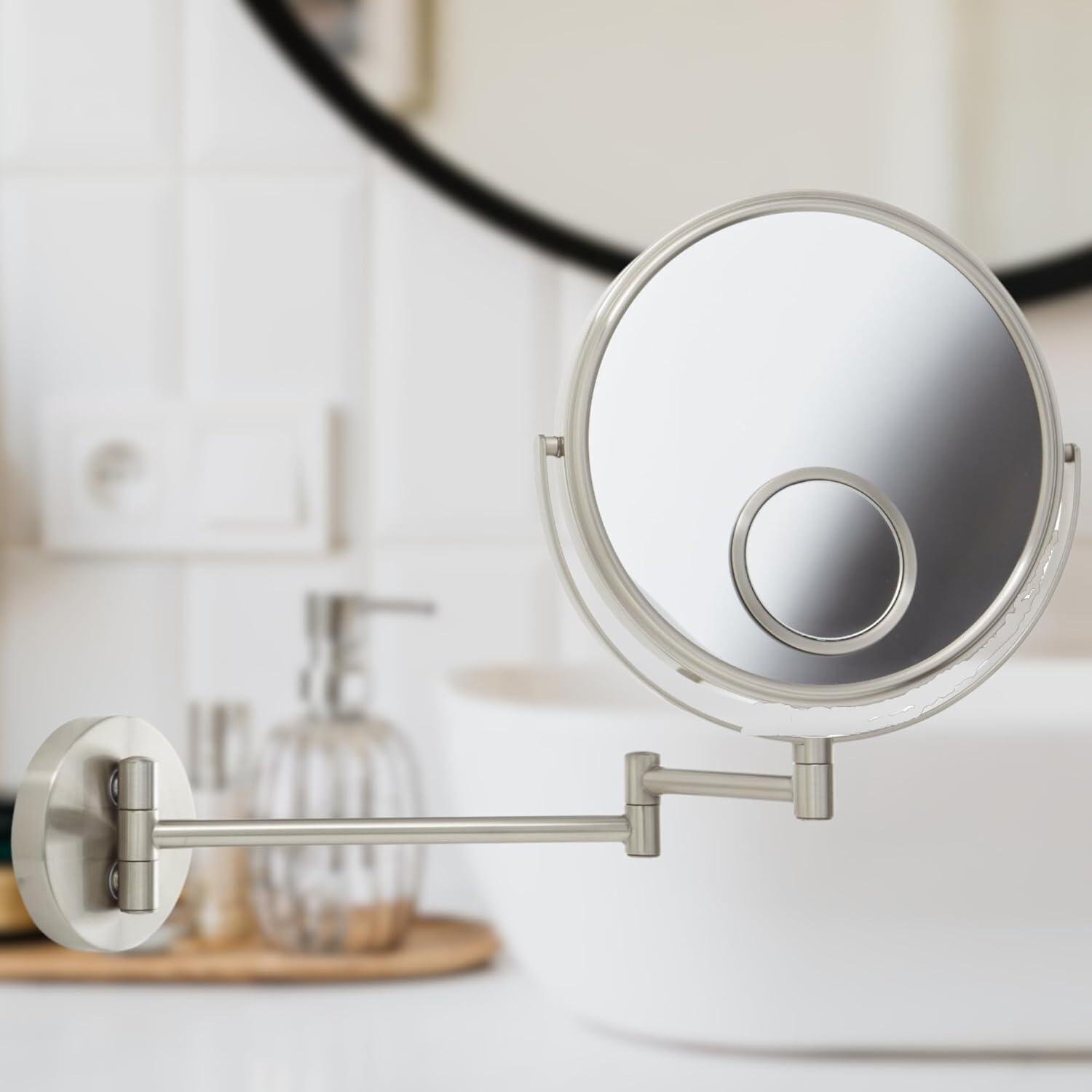 Jerdon Jerdon 8" Wall Mount Magnified Makeup Mirror