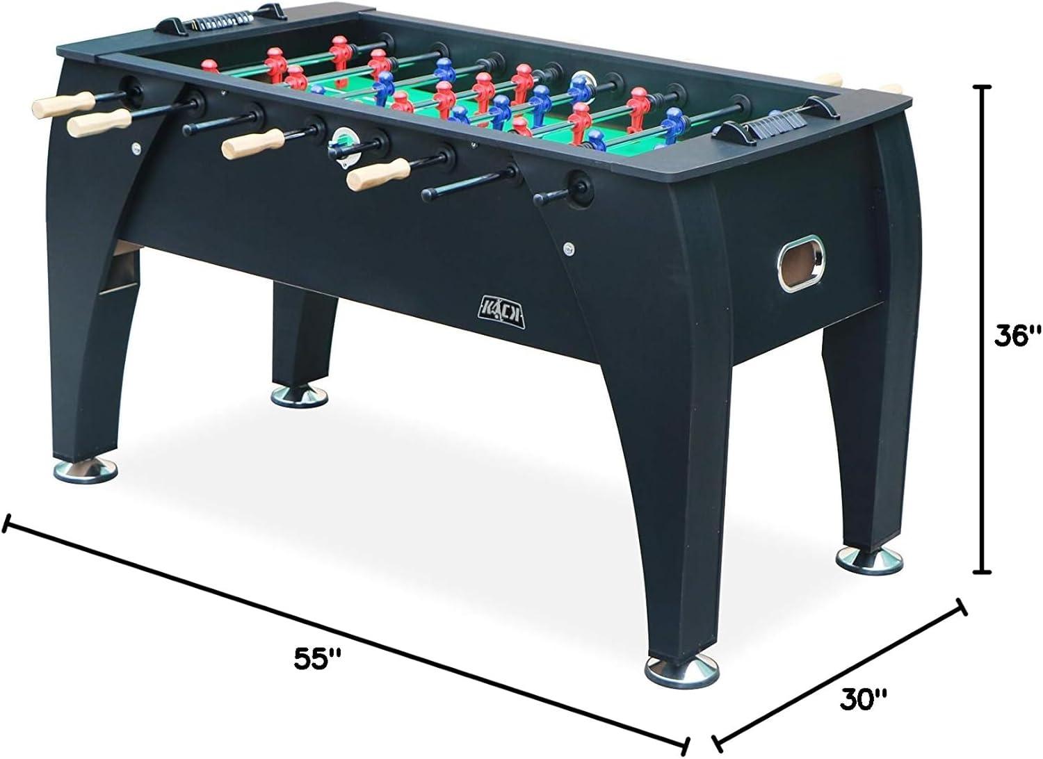 Legend 55" Black Foosball Table with Wooden Handles